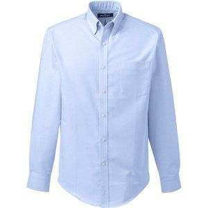 Lands' End Men's Tailored Fit Long Sleeve Buttondown Oxford Dress Shirt